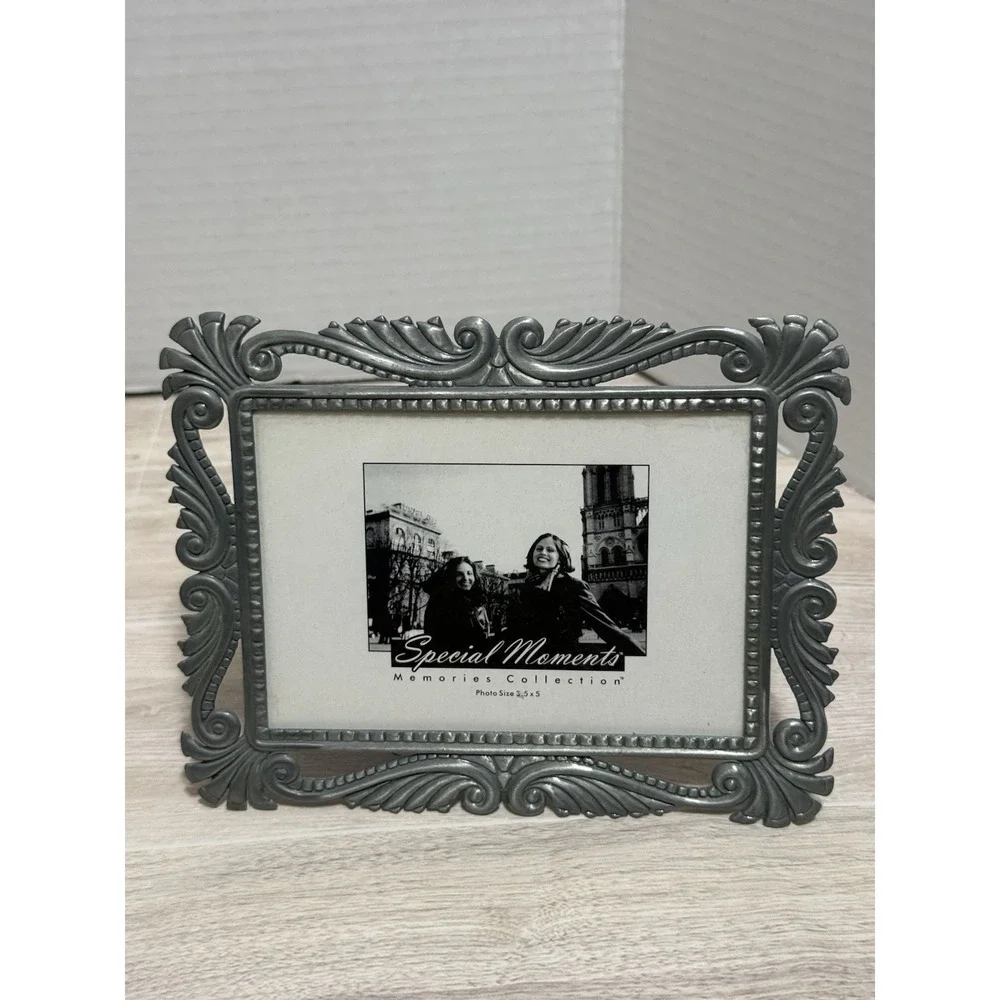 Special Moments Memories Collection Ornate Pewter Scroll 3.5x5 Picture‎ Frame